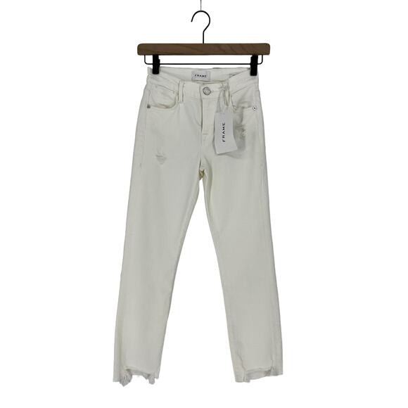 FRAME Denim Le High Straight Jeans in Au Natural Laskey - Picture 2 of 11